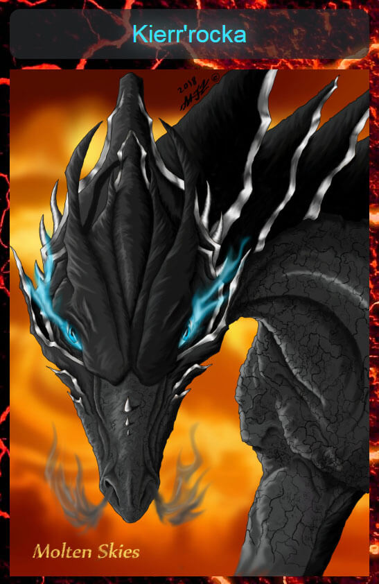 a dragon staring with glowing eyes