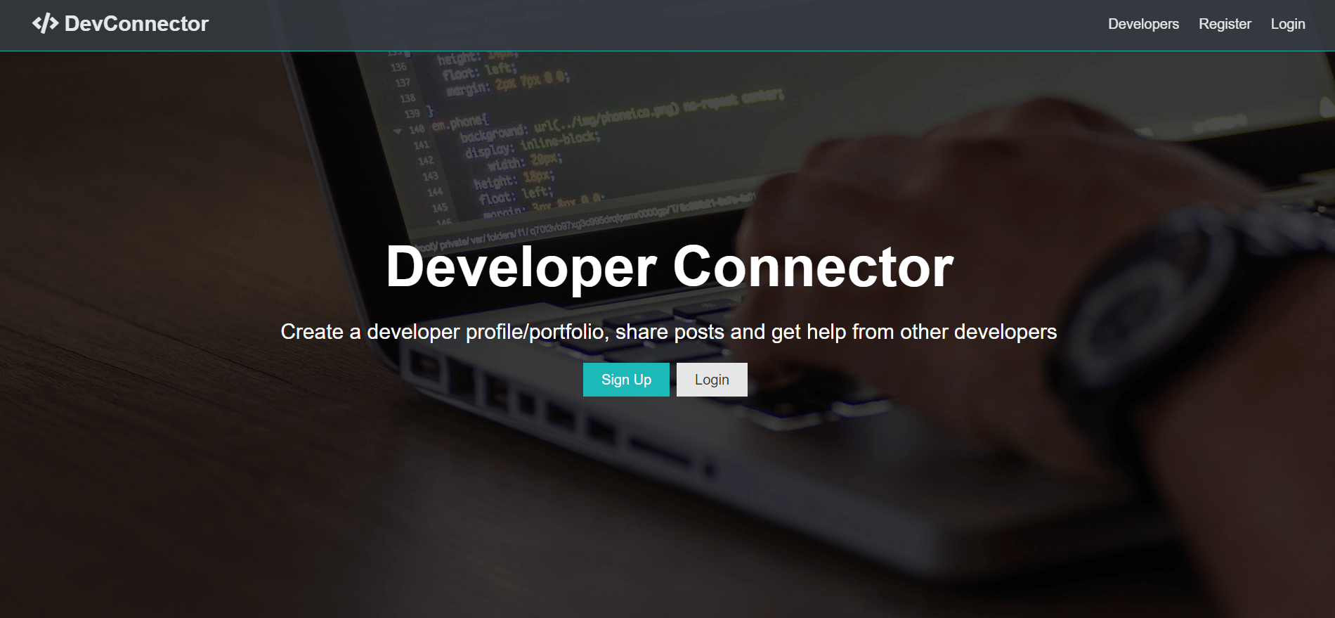 mern stack homepage